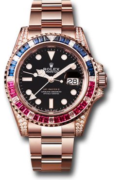 Đồng Hồ Rolex 126755SARU bk GMT-Master II Everose Gold