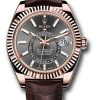 Đồng Hồ Rolex 326135 dkr Sky-Dweller Everose Gold - Leather Strap