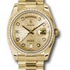Đồng Hồ Rolex 118348 chjdp Day-Date 36 Yellow Gold - 52 Dia Bezel - President