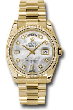 Đồng Hồ Rolex 118348 mdp Day-Date 36 Yellow Gold - 52 Dia Bezel - President