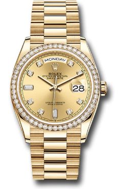 Đồng Hồ Rolex 128348RBR chdp Day-Date 36 Yellow Gold - 52 Dia Bezel - President