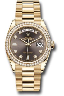Đồng Hồ Rolex 128348RBR dkgdp Day-Date 36 Yellow Gold - 52 Dia Bezel - President