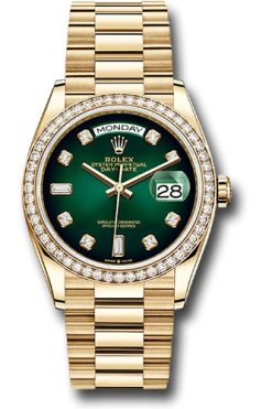 Đồng Hồ Rolex 128348RBR godp Day-Date 36 Yellow Gold - 52 Dia Bezel - President