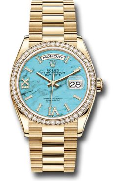 Đồng Hồ Rolex 128348RBR tdidrp Day-Date 36 Yellow Gold - 52 Dia Bezel - President