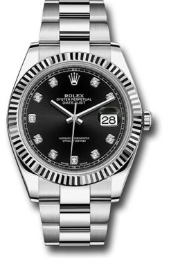 Đồng Hồ Rolex 126334 bkdo Datejust 41 Steel and White Gold - Fluted Bezel - Oyster