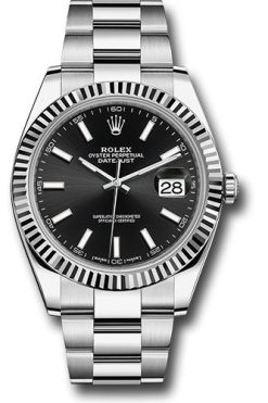 Đồng Hồ Rolex 126334 bkio Datejust 41 Steel and White Gold - Fluted Bezel - Oyster