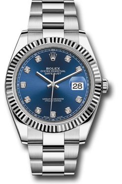 Đồng Hồ Rolex 126334 bldo Datejust 41 Steel and White Gold - Fluted Bezel - Oyster