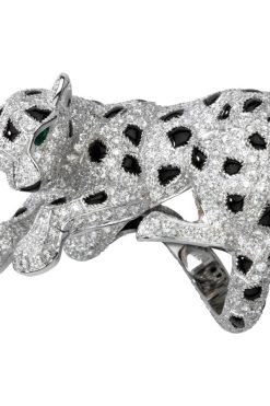 Nhẫn Panthère de Cartier CRH4226300 Platinum, emeralds, onyx, diamonds