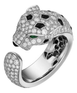 Nhẫn Panthère de Cartier - White gold, emeralds, onyx, diamonds