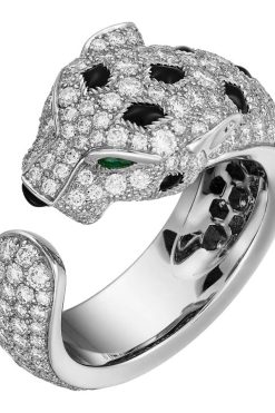 Nhẫn Panthère de Cartier - White gold, emeralds, onyx, diamonds
