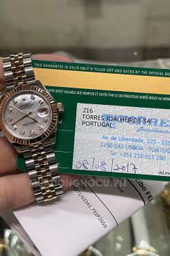 Đồng hồ Rolex Lady-Datejust size 28 279171-0014 demi vàng hồng mặt xà cừ