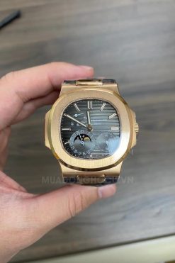 Đồng Hồ Patek Philippe Nautilus Moon Phase Rose Gold Watch 5712R-001