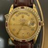 Rolex President Day Date 1803 Diamond Dial 18K Gold Leather Strap 1 Rolex President Day Date 1803 Diamond Dial 18K Gold Leather Strap