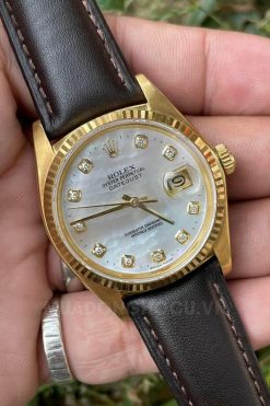 Đồng Hồ Rolex Datejust 16018 Yellow Gold Diamond Dial Leather Strap 6 Đồng Hồ Rolex Datejust 16018 Yellow Gold Diamond Dial