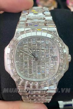 Patek Philippe Nautilus 18K Gold 5711 Automatic Chandelier Diamonds